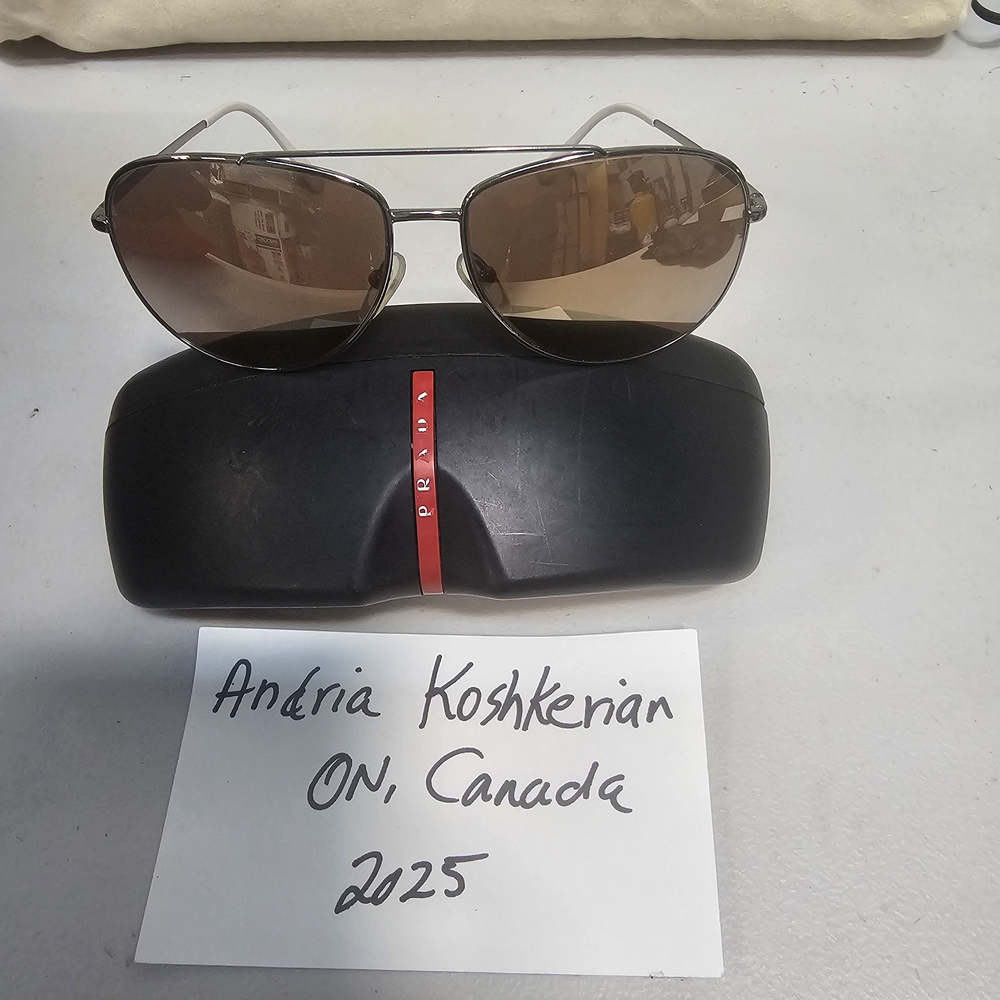 Prada Brown Aviator Sunglasses